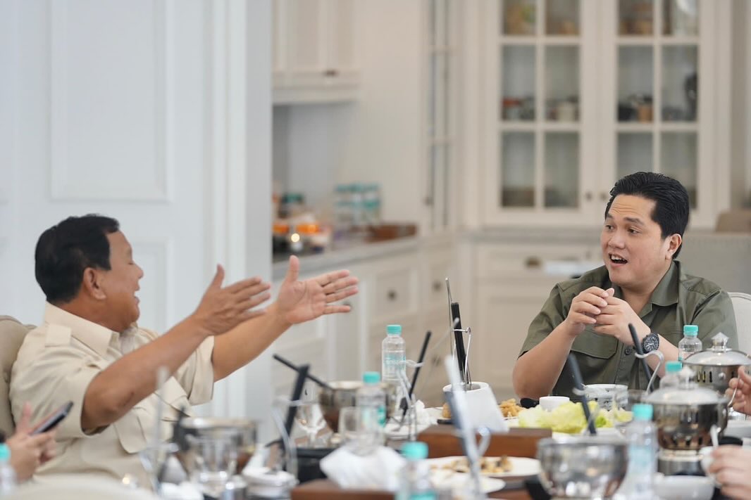 Dikunjungi Prabowo ke Rumahnya, Erick Thohir Janjikan Dukungan Penuh