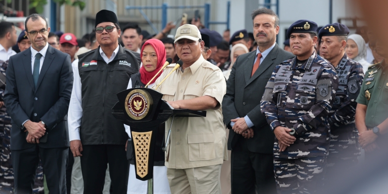 Jalankan Misi Kemanusiaan, Prabowo Lepas Kapal RS TNI KRI Radjiman ke Palestina