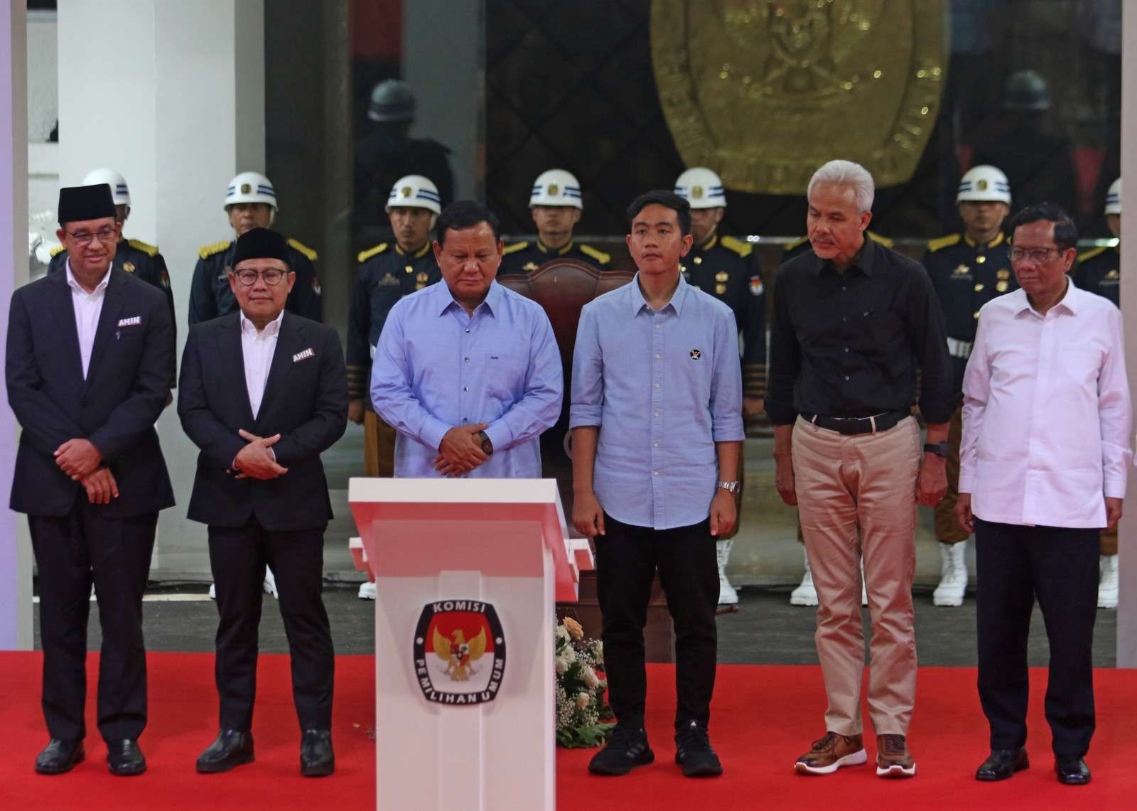 Survei Indikator: Prabowo-Gibran 45,79 Persen, Amin Stagnan, Ganjar-Mahfud Menurun